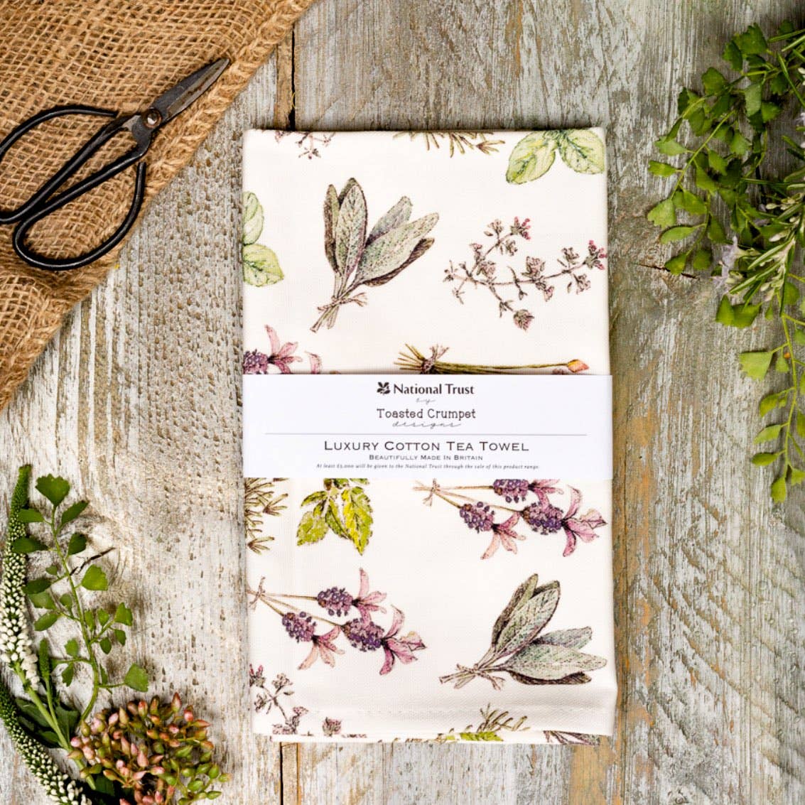 The Kitchen Garden (Herbs Pure) Tea Towel