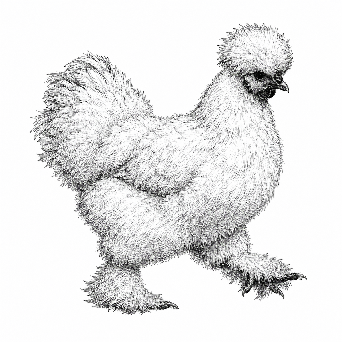 Silkie Chicken Slate Coasters, Highland Farmhouse Gift, Engraved Chicken Portrait