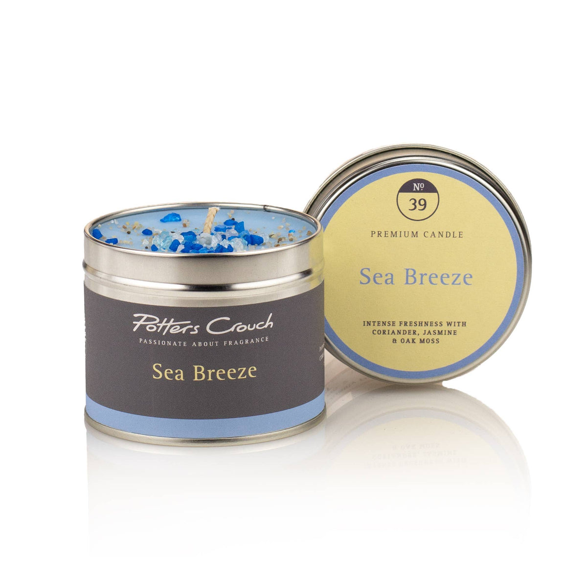 Sea Breeze candle with coriander jasmine and aquatic notes — fresh invigorating vessel, Croft & Cleo