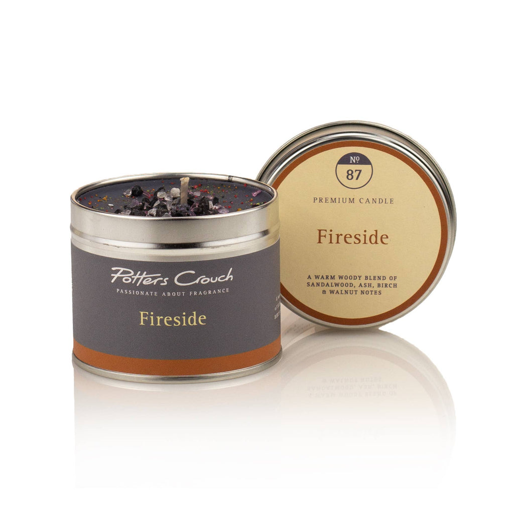 Fireside candle with sandalwood and galbanum — warm earthy vessel for autumn evenings, Croft & Cleo