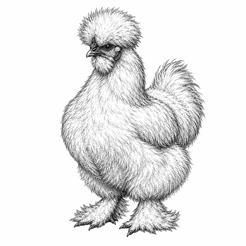 Silkie Chicken Slate Coasters, Highland Farmhouse Gift, Engraved Chicken Portrait