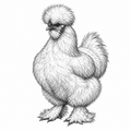 Silkie Chicken Slate Coasters, Highland Farmhouse Gift, Engraved Chicken Portrait