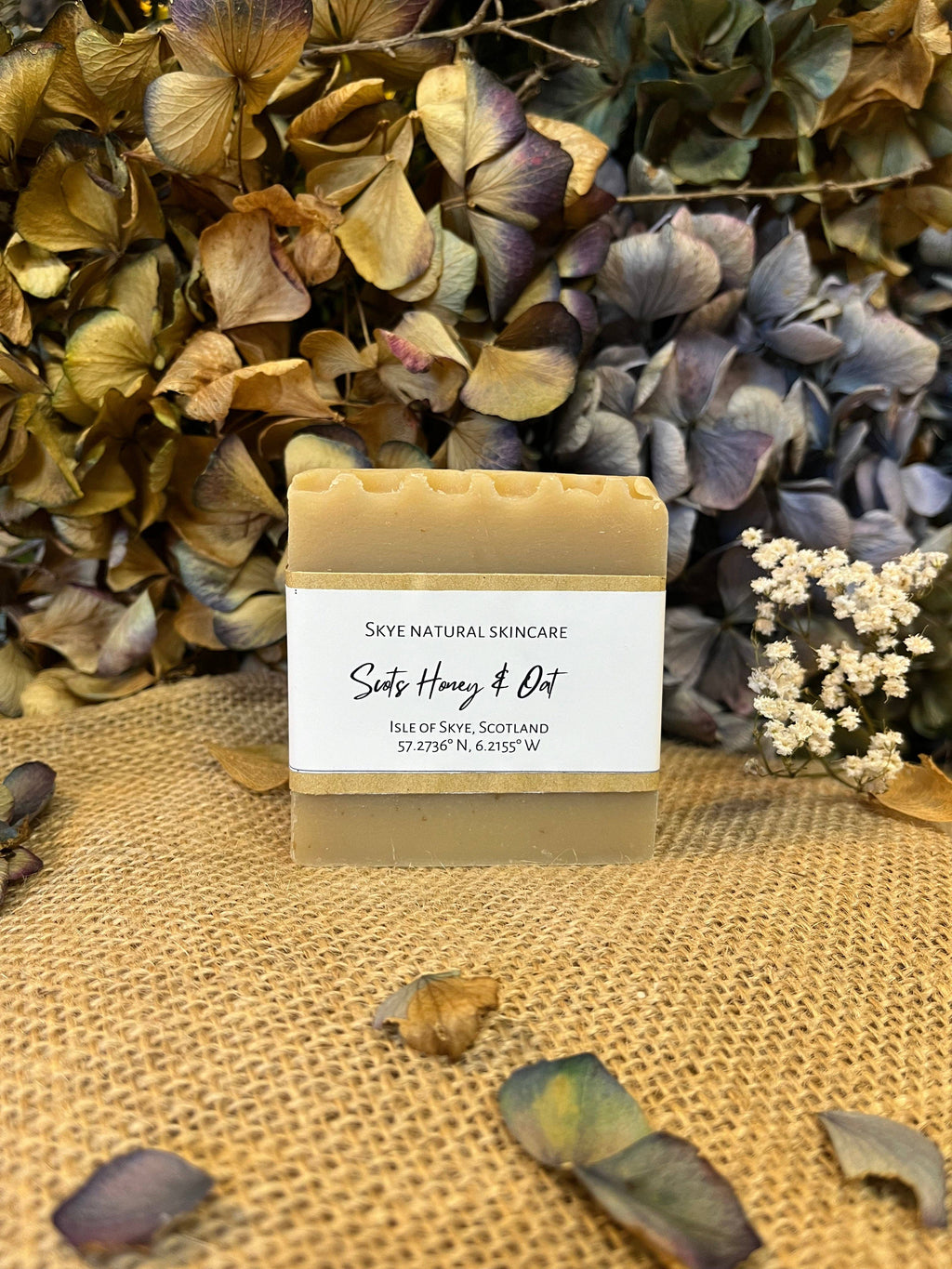 Scots oat and honey natural soap bar — gently exfoliating with wildflower oats, Siabann by Croft & Cleo