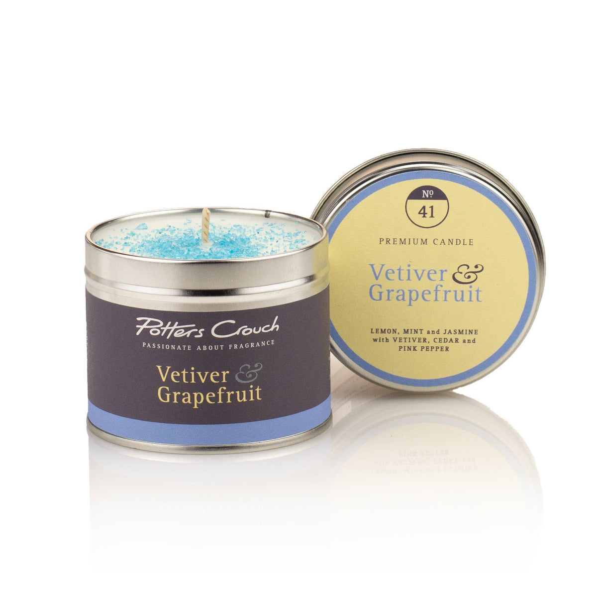 Vetiver and grapefruit candle with lemon mint and jasmine — refined sophisticated vessel, Croft & Cleo