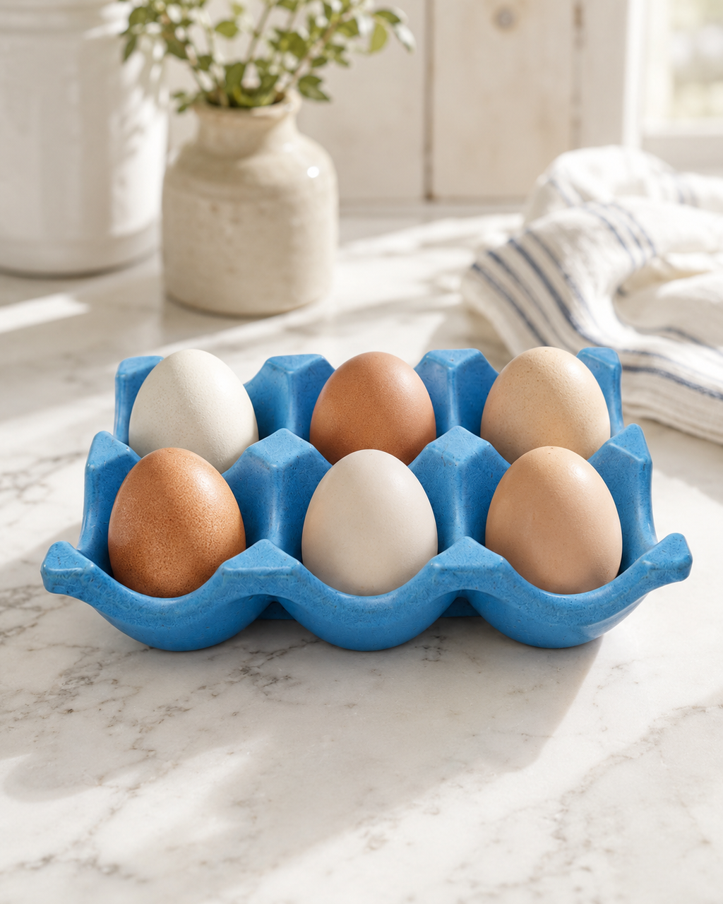 Jesmonite Egg Holder - Blue