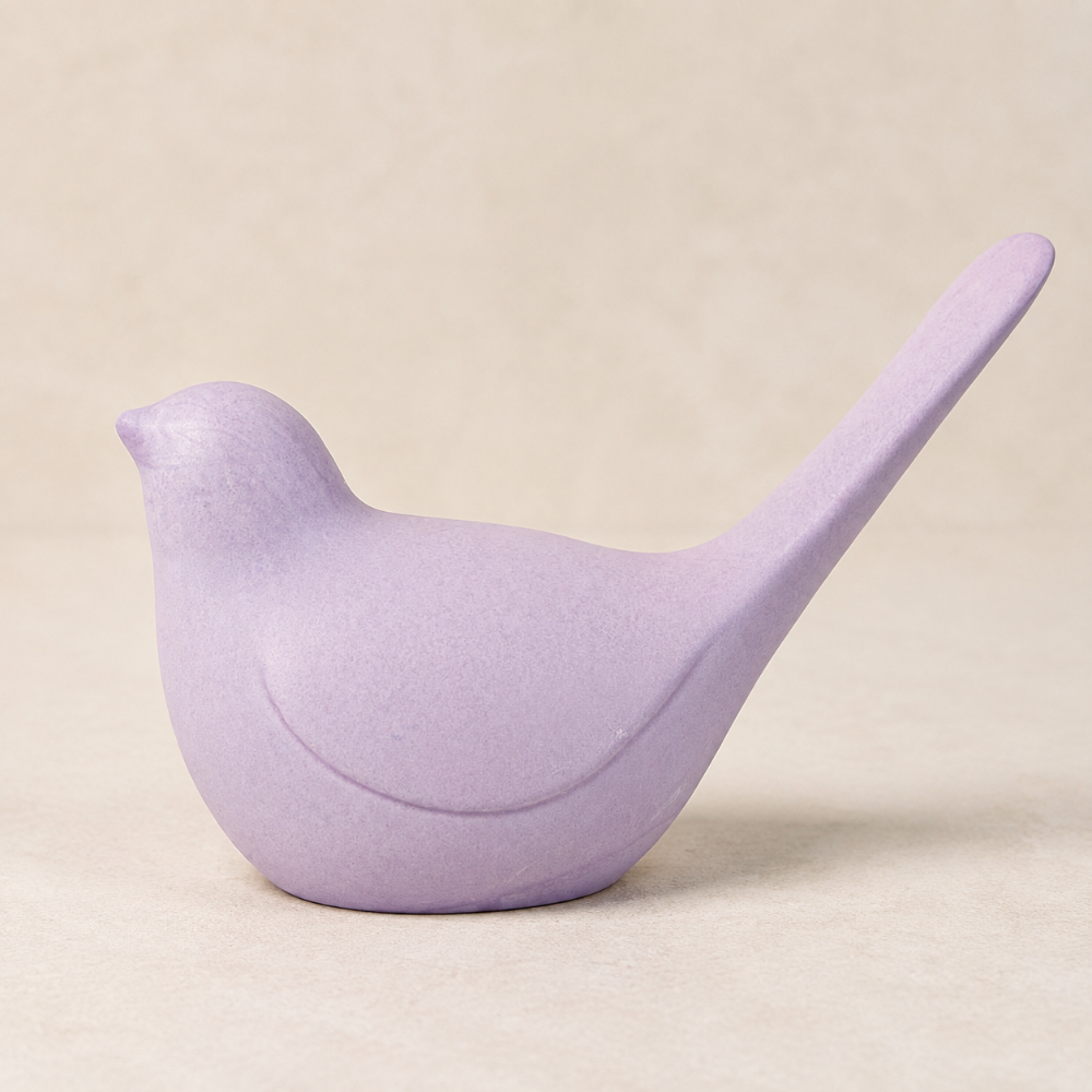 Large Lilac Jesmonite Bird Ornament, Croft & Cleo
