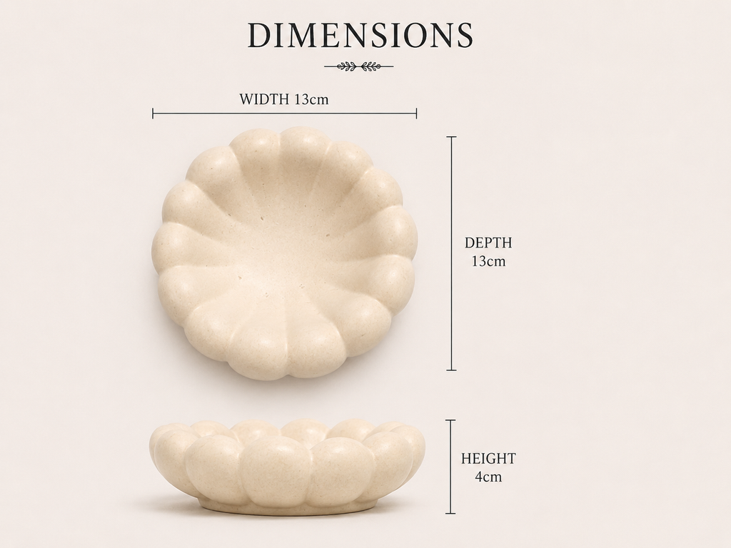 Stone Jesmonite Organic Chunky Bowl – close-up detail, Croft & Cleo