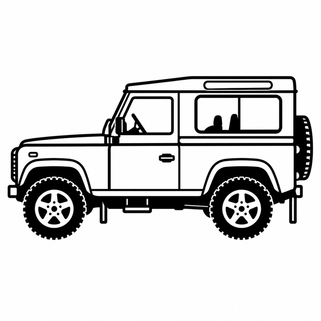 Highland Farmhouse Gift Land Rover Defender Slate Coasters – size and scale reference, Croft & Cleo
