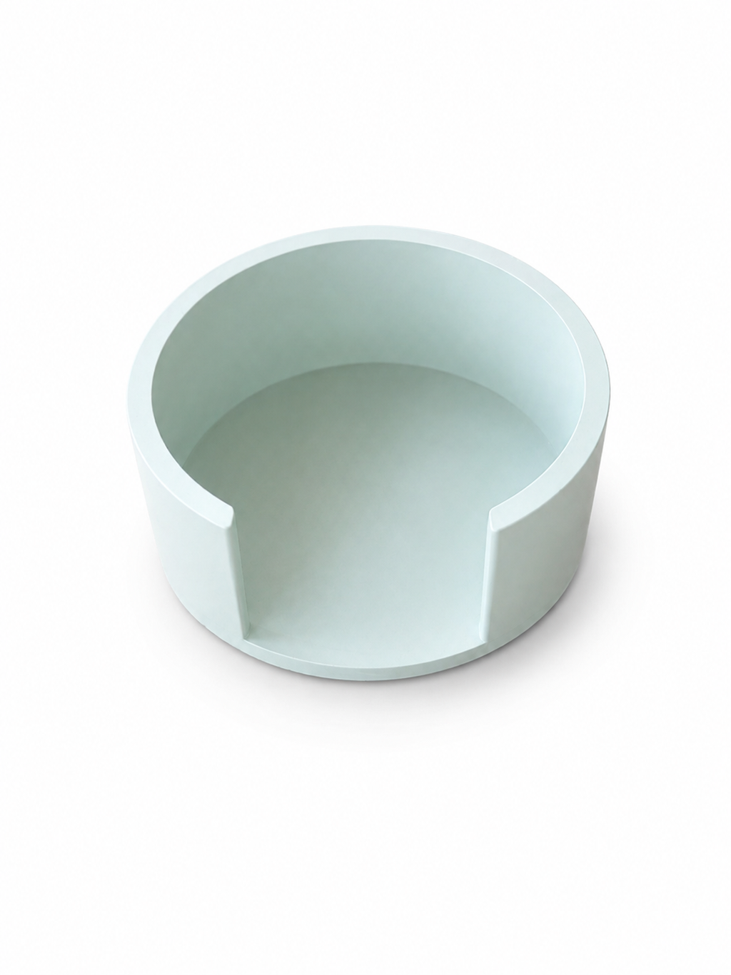 Neutral Handmade Home Decor Round Jesmonite Coaster Set with Sage Green Holder – styled lifestyle photo, Croft & Cleo