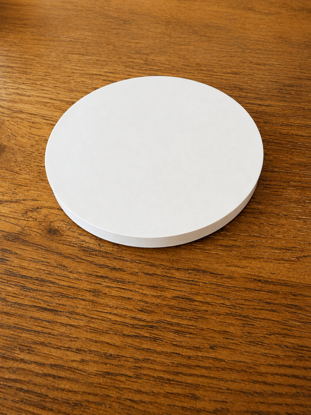 Neutral Handmade Home Decor Round Jesmonite Coaster Set with Sage Green Holder – in natural light, Croft & Cleo