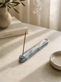 Incense Holder & Incense Bundle, Blue Marble jesmonite holder, Croft & Cleo