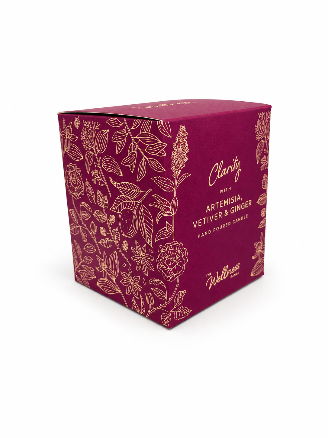 Clarity Wellness glass candle — alternate angle, Croft & Cleo