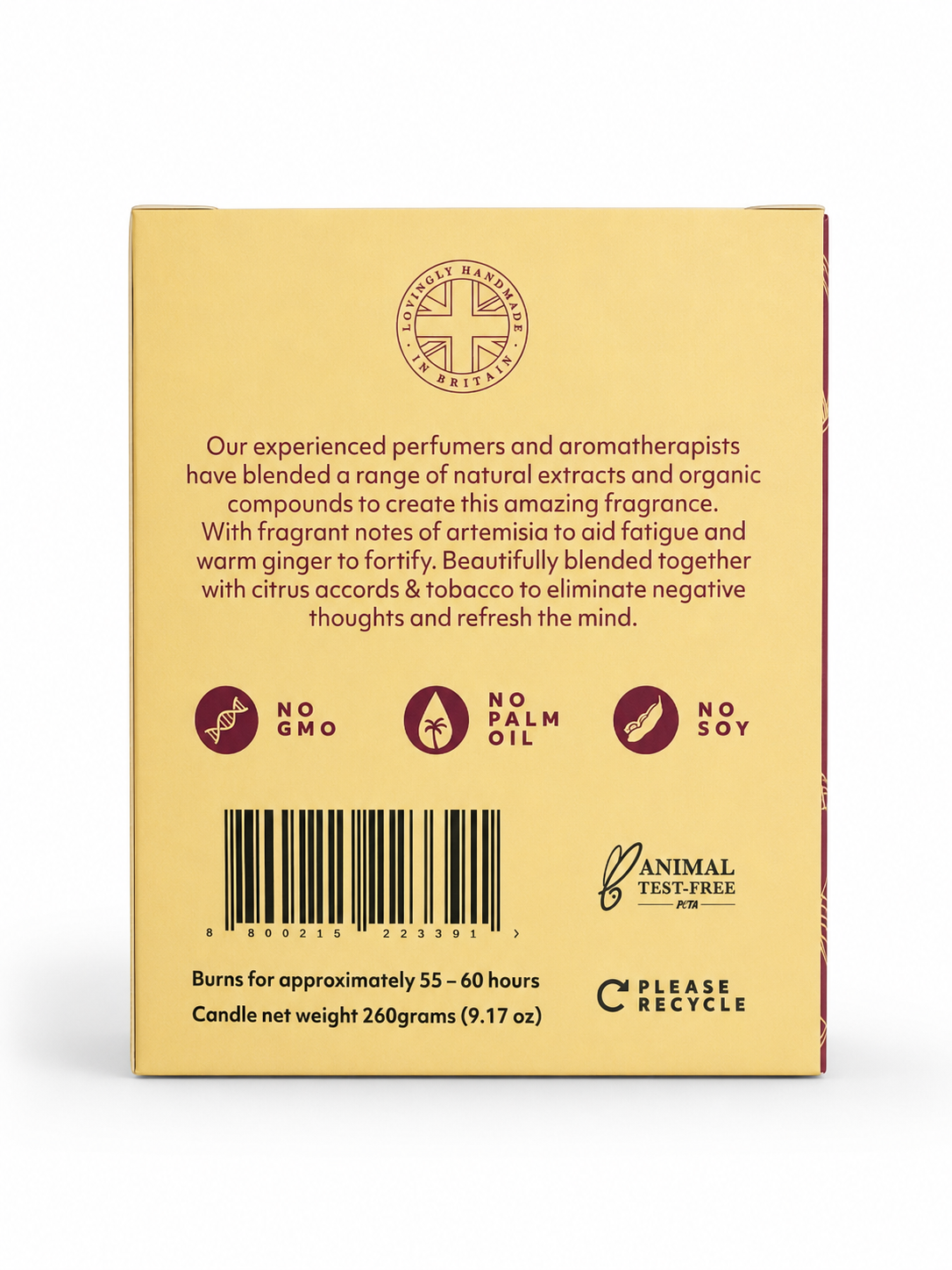 Clarity Wellness glass candle — shown from above, Croft & Cleo