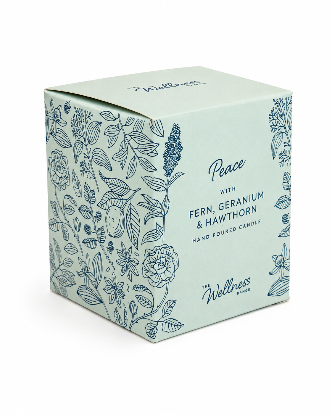 Peace Wellness glass candle — alternate angle, Croft & Cleo