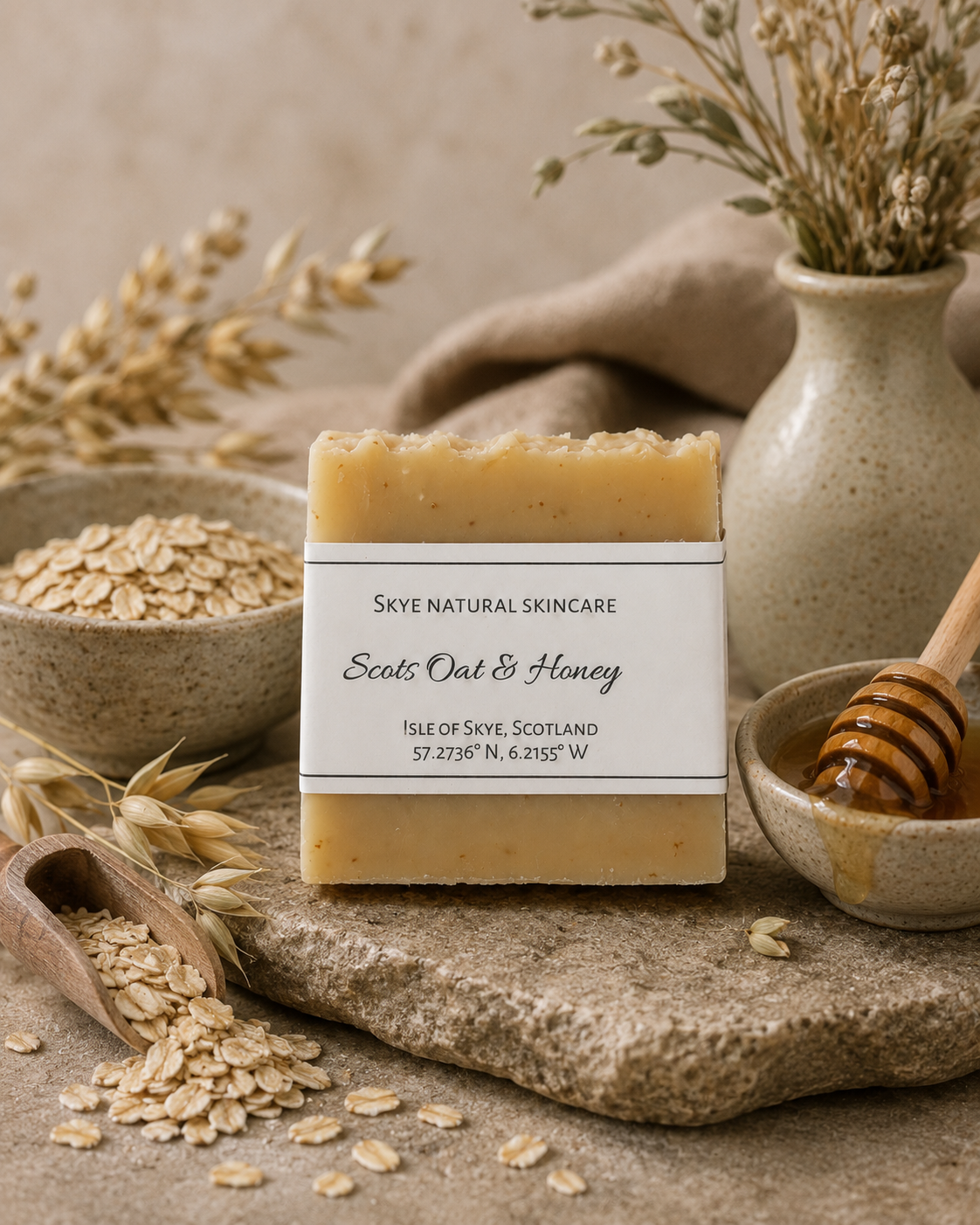 Soap Bar, Oat & Honey Scots Wildflower