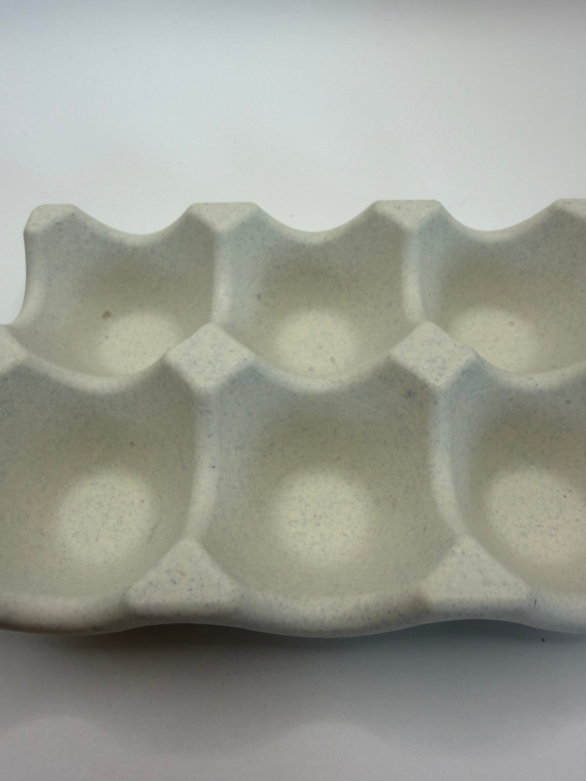 Scalloped Handmade Jesmonite Egg Holder for 6 Eggs – styled lifestyle photo, Croft & Cleo
