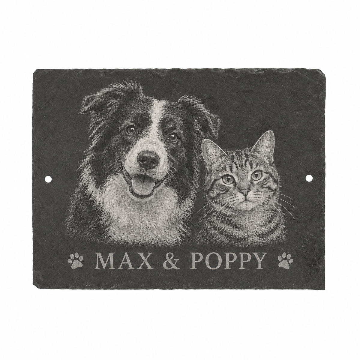 Personalised Slate House Sign or Wall Plaque, 20 x 15cm, Engraved Custom Address Sign, Housewarming Gift