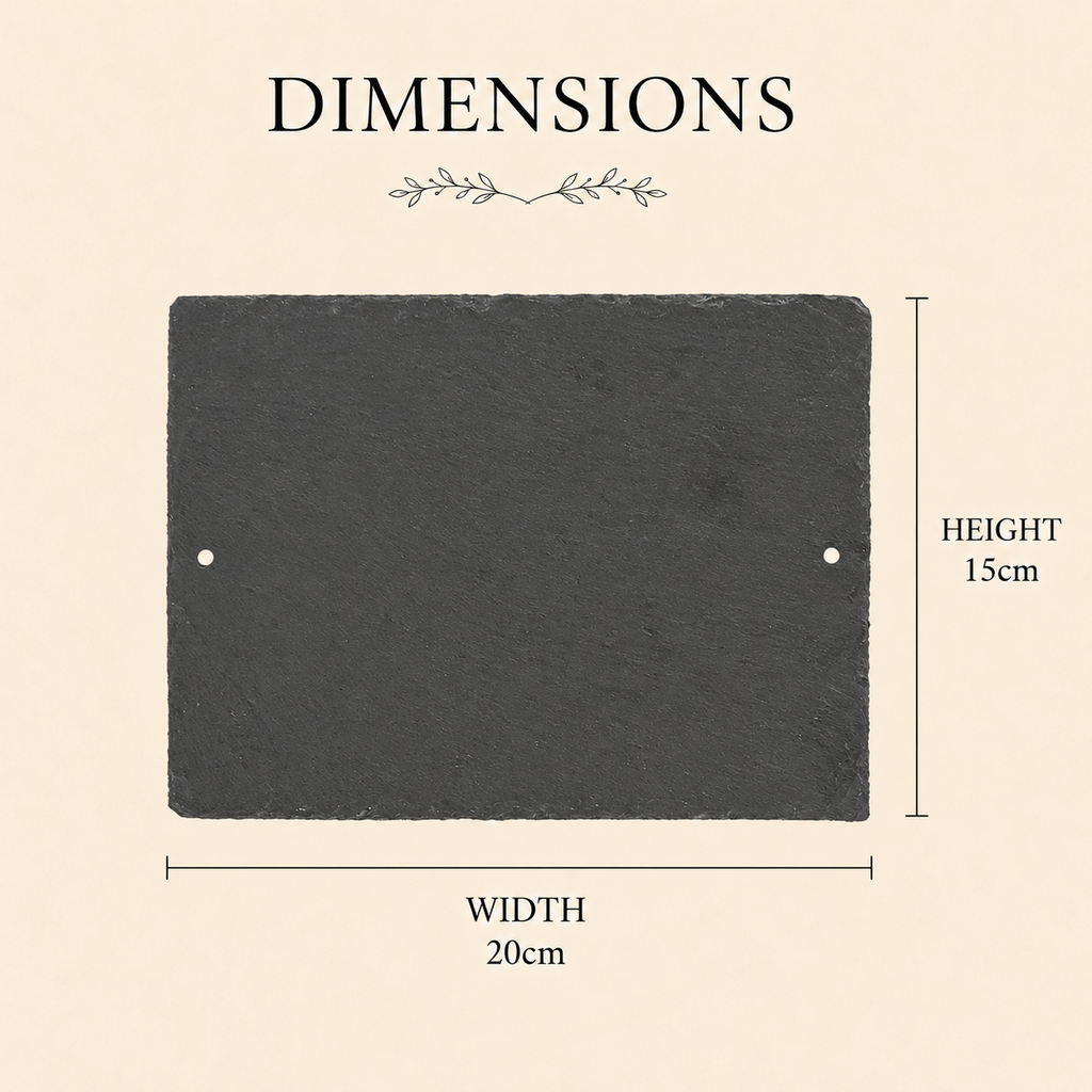 Personalised Slate House Sign or Wall Plaque, 20 x 15cm, Engraved Custom Address Sign, Housewarming Gift