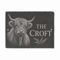 Personalised Slate House Sign or Wall Plaque, 20 x 15cm, Engraved Custom Address Sign, Housewarming Gift