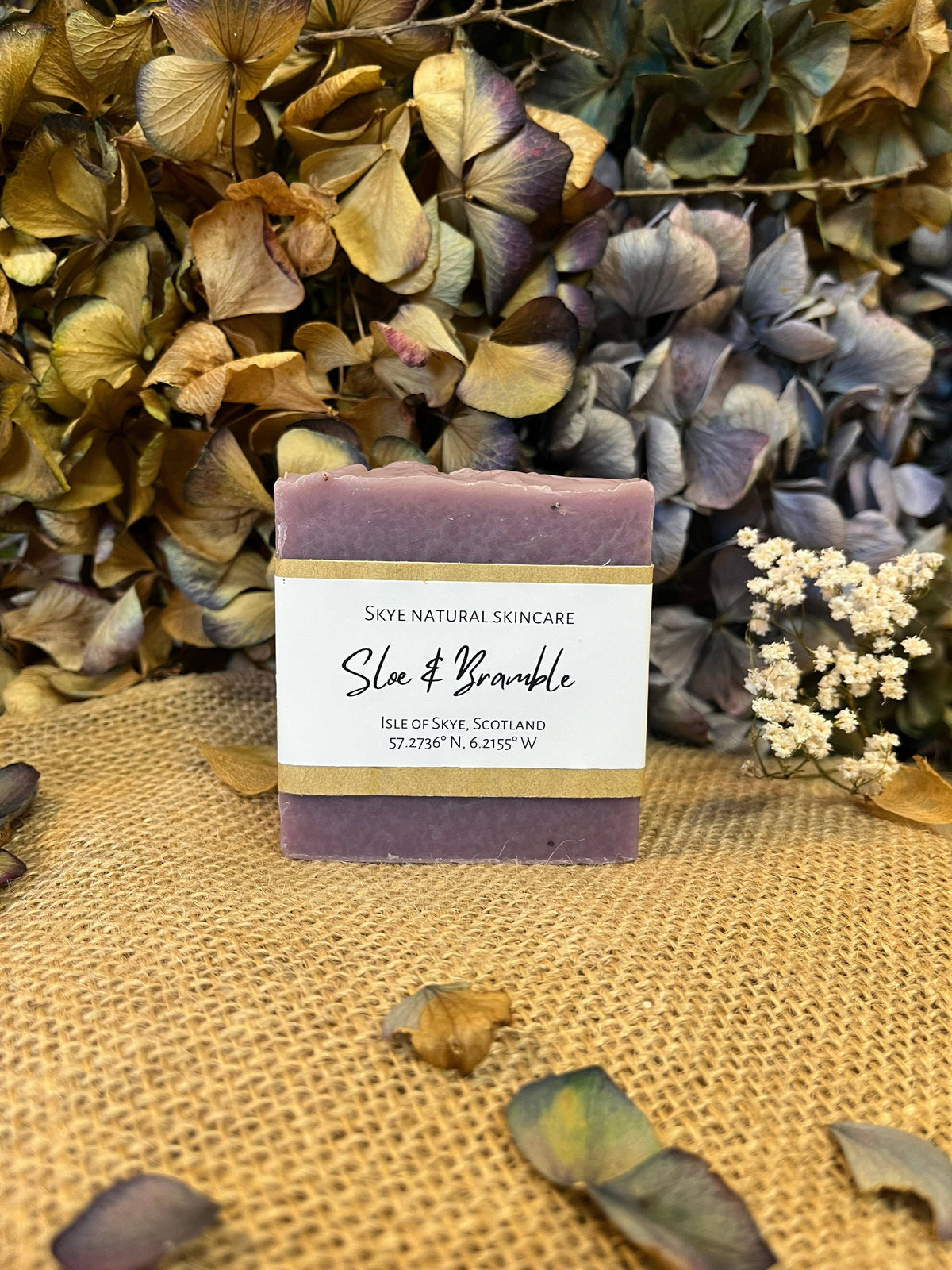 Sloe and bramble natural soap bar — handmade hedgerow fragrance, Siabann by Croft & Cleo