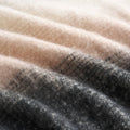 Texture detail of the faux mohair on the Highland Mist Ombre Throw in Charcoal, Croft & Cleo