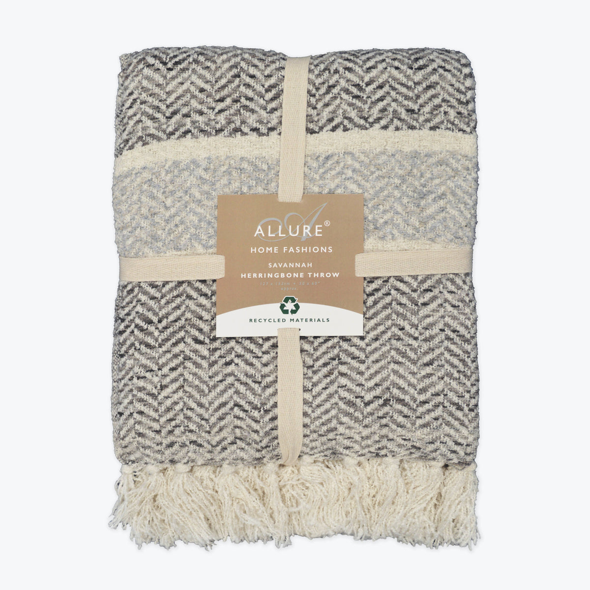 Croft Recycled Chenille Throw shown in undyed natural tone, Croft & Cleo
