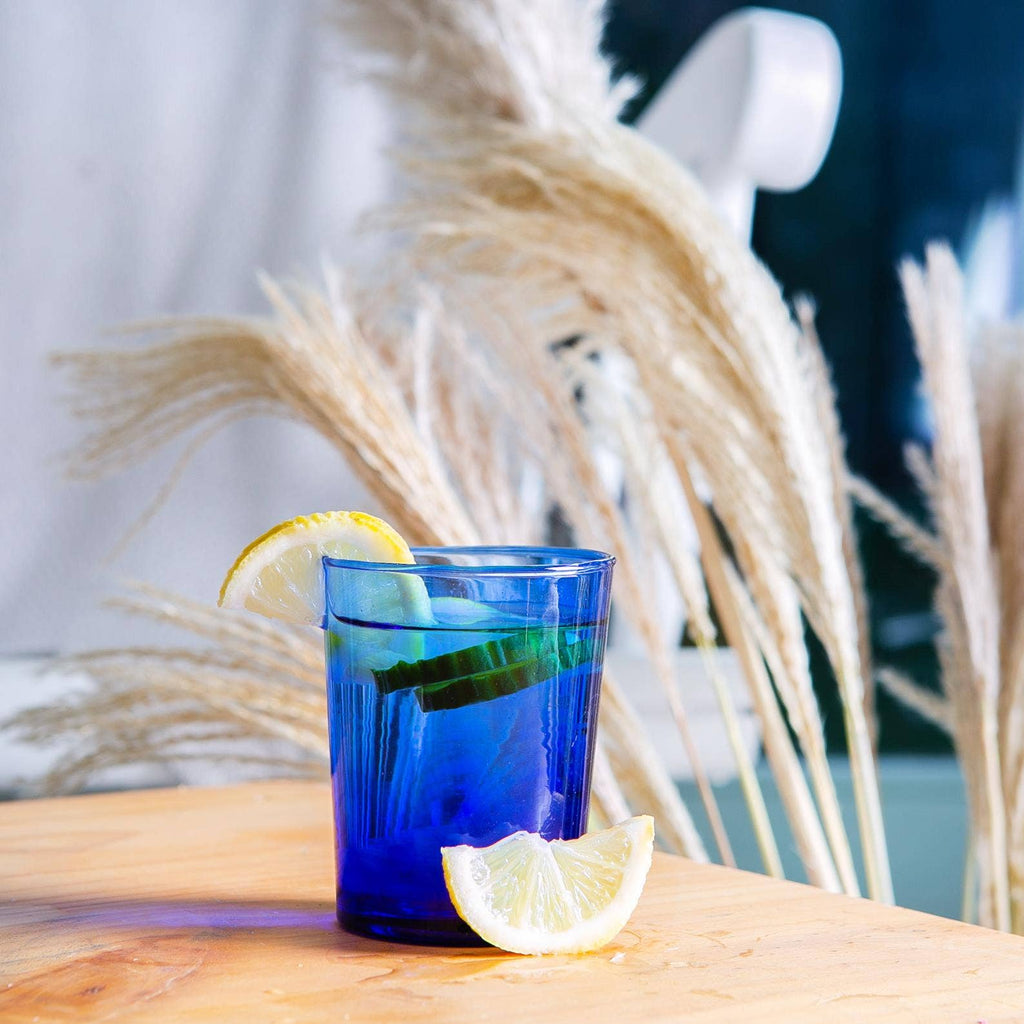 Meknes recycled tumbler glass, 215ml, Moroccan-style, Croft & Cleo